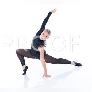 DANCE COSTUME black, asymmetrical